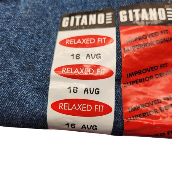 Vtg NwT Gitano Relaxed Fit Women's Size 16 Average Blue Dark Wash GM601DS Jeans - Picture 2 of 12